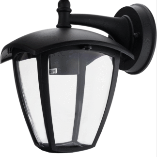 Aplică de perete neagră mată / 1 x E27 (down)