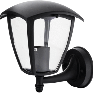 Aplică de perete neagră mată / 1 x E27 (up)